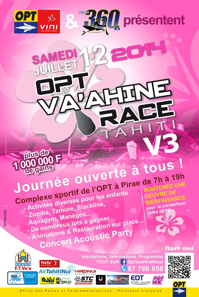 Va’a - Opt Va’ahine Race : Plus d’1 Mcp de ‘prize money’ pour la première édition de cette course féminine !