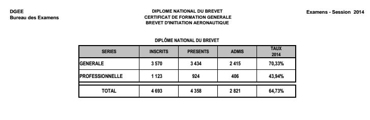 Les résultats finaux du bac et du DNB : bon cru pour la promo 2014
