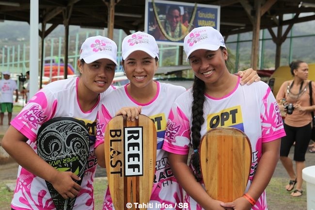 Utiutirei (à gauche) et ses coéquipières dédient leur victoire à Tainui