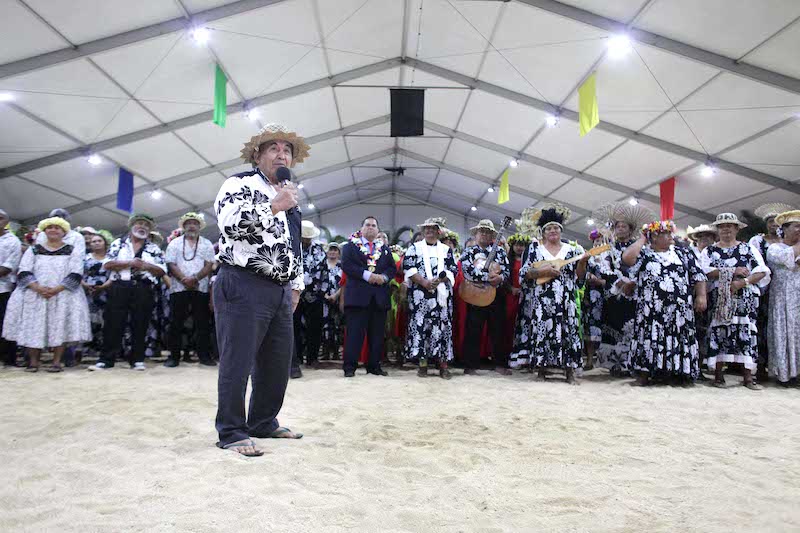 La délégation de Tubuai, l'île hôte de ce deuxième festival des Australes.