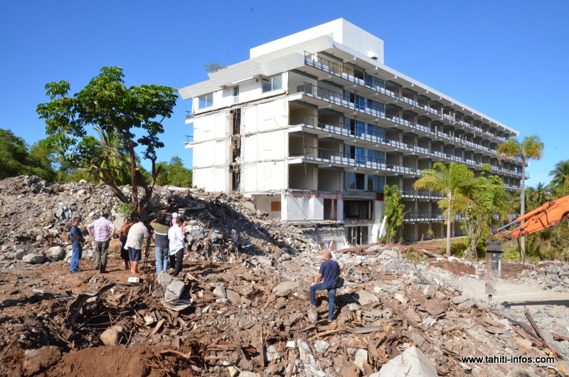 L'ancien hôtel Sofitel Maeva Beach est en cours de démolition à Punaauia