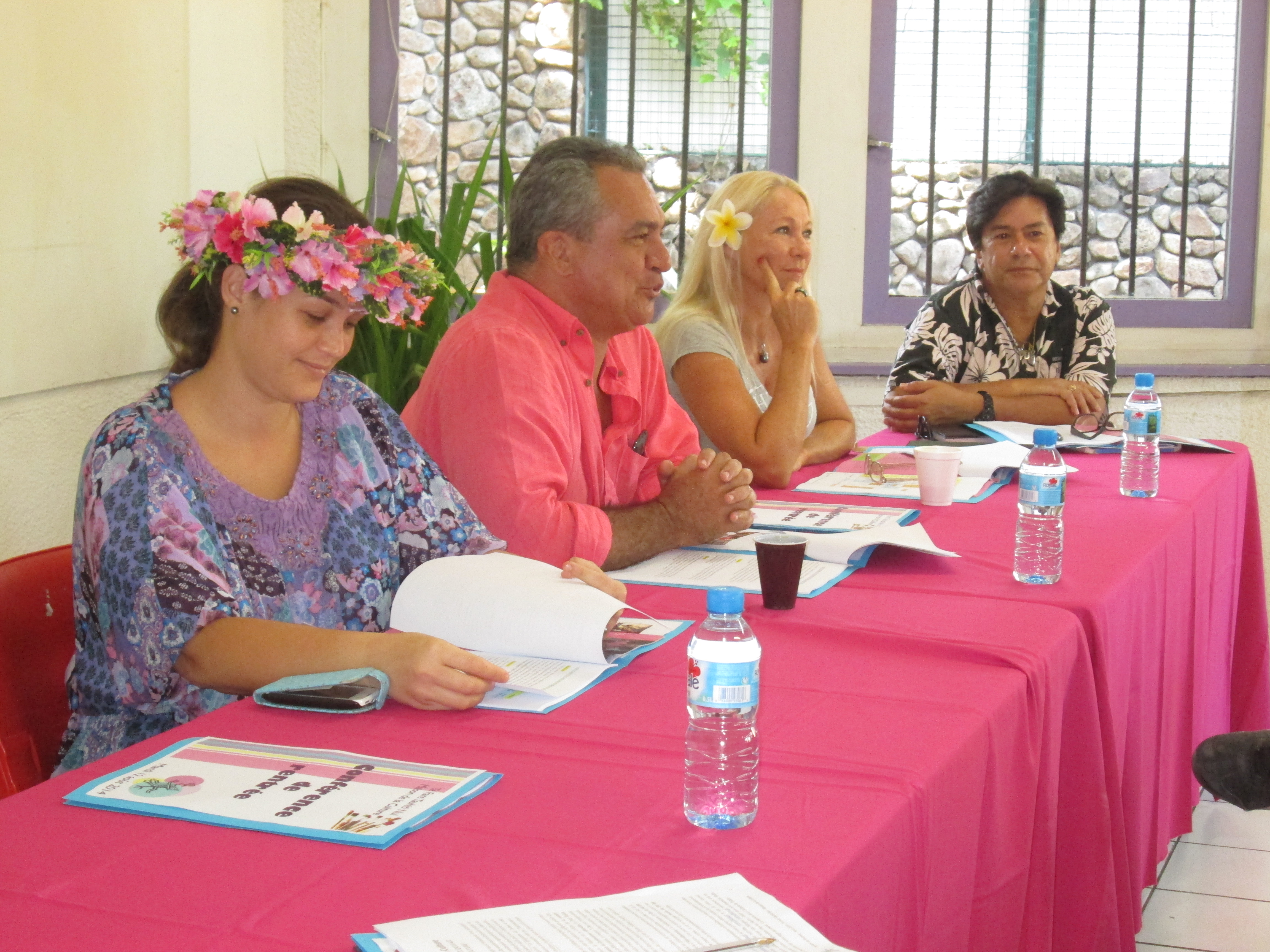 Heremoana Maamaatuaiahutapu a présenté le programme de la maison de la culture à la presse.