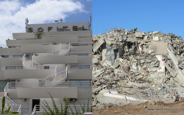 Avant, après. Le Sofitel Maeva Beach en novembre 2012 et ce jeudi 14 août 2014.