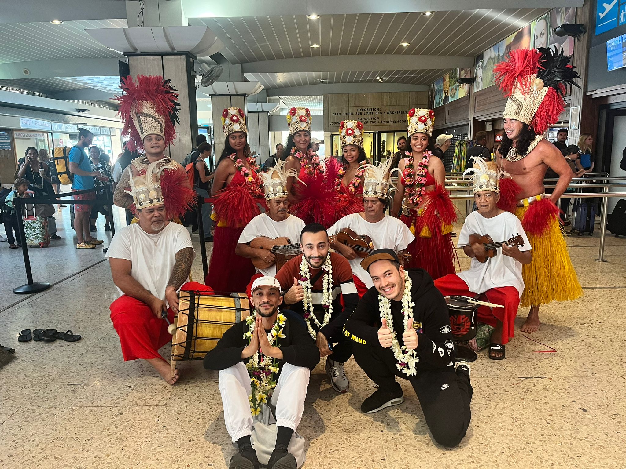 Demi-Portion et DJ Rolxx sont arrivés ce jeudi matin à l’aéroport de Tahiti-Faa’a. Rendez-vous vendredi soir à l’Urban Café pour la première partie du festival.