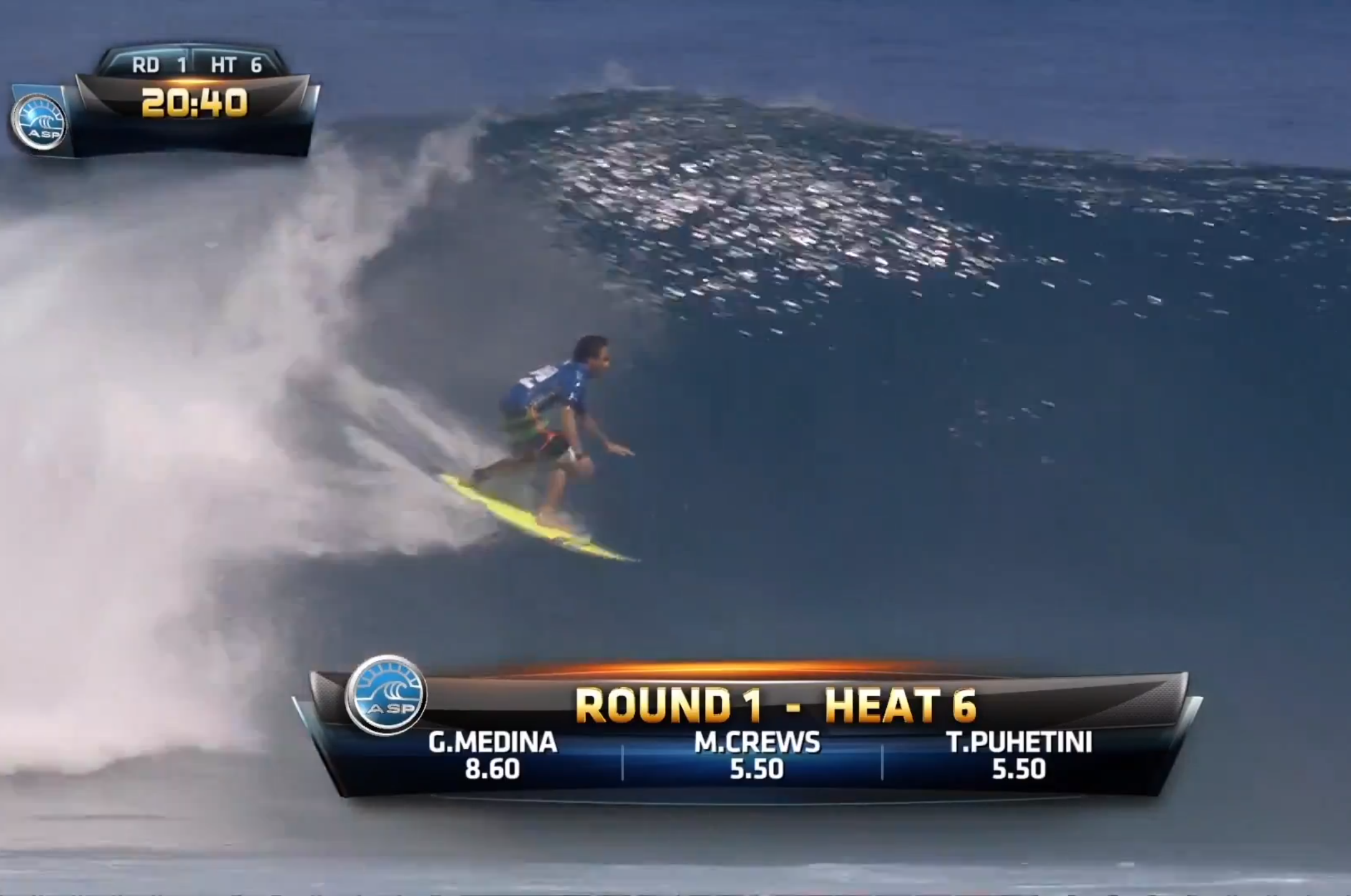 Billabong Pro Tahiti : Taumata Puhetini ira au round 2