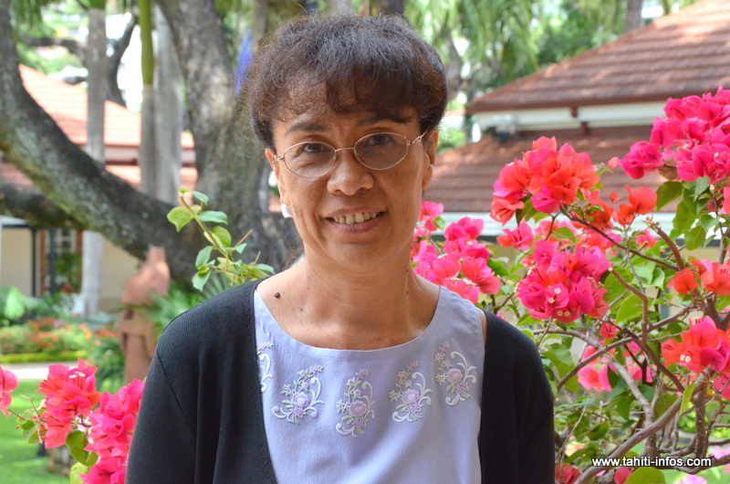 Manolita Ly, ministre en charge du Régime de solidarité territorial dans le gouvernement de Gaston Flosse