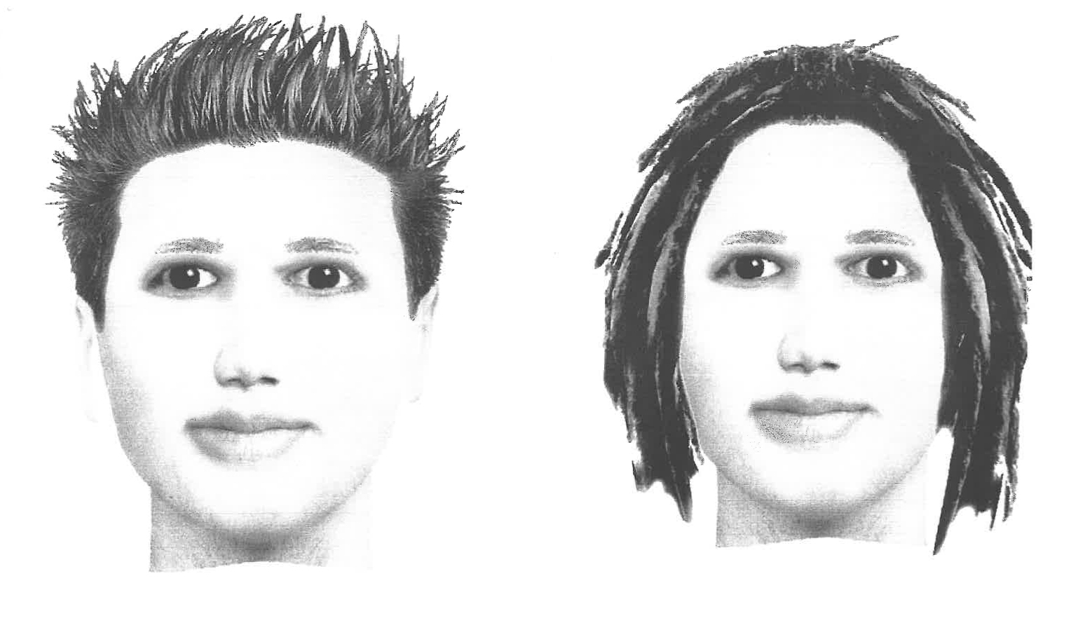 Portrait-robot obtenu suite à la reconstitution faciale effectuée à partir du crâne du squelette de Faa'a