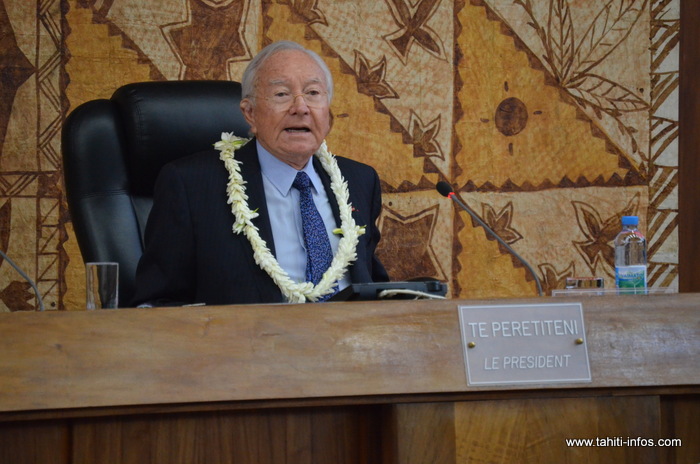 Gaston Flosse terminera son mandat au Sénat