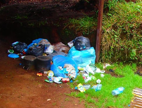Une photo partagée au cours du week-end dernier sur Facebook par un randonneur internaute horrifié de la situation au Fare Ata à 1800 mètres d'altitude. Cette image a permis au groupe des "randos-nettoyeurs" de se constituer et d'appeler aux bonnes volontés.