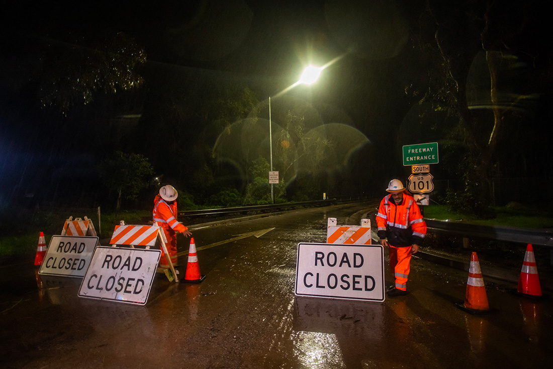 California storms kill 14, Prince Harry’s town evacuated