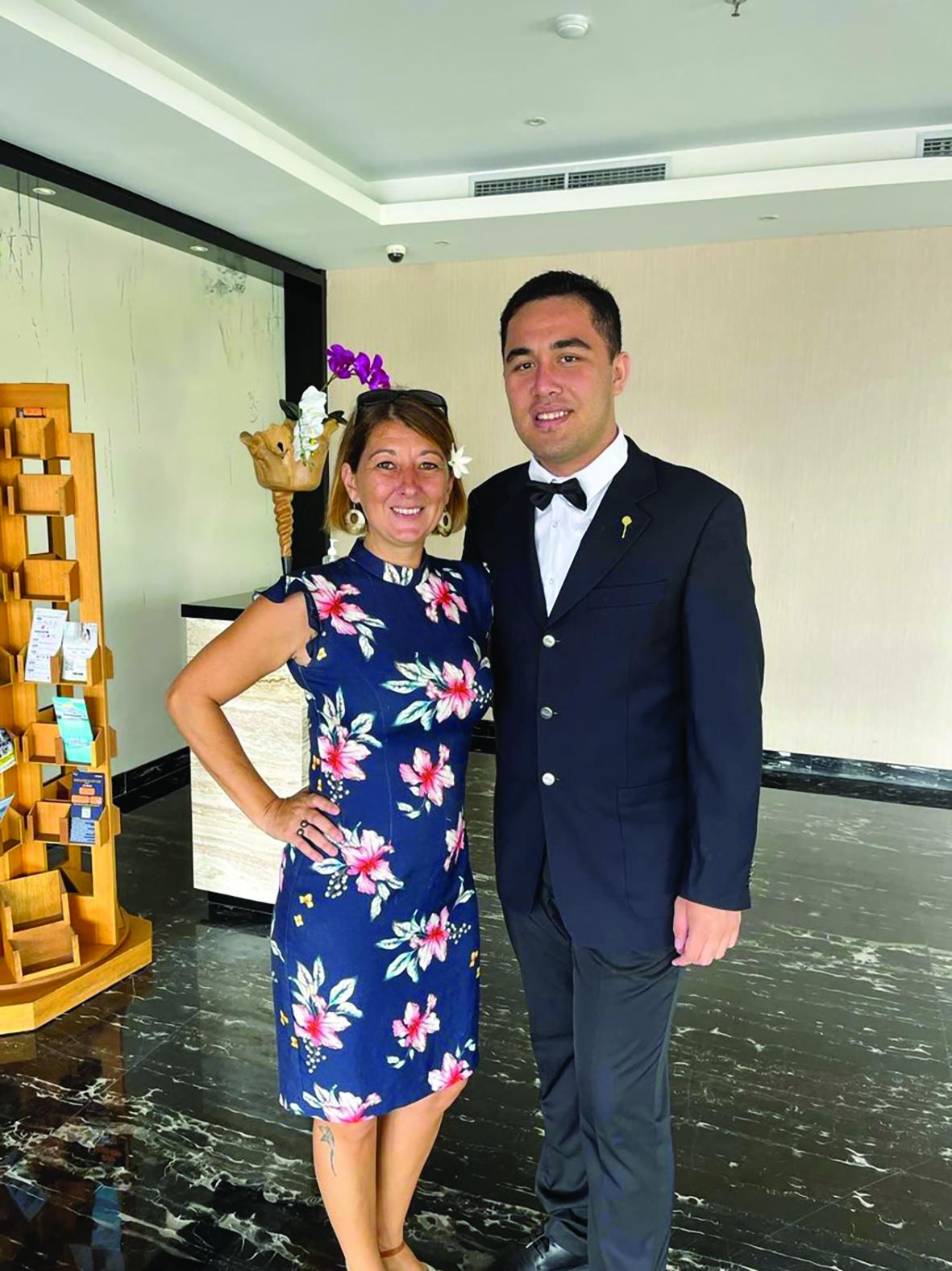 Avec Audrey Ruiz, sa coach.