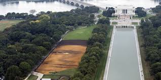 USA : un portrait géant et éphèmere en sable au coeur de Washington