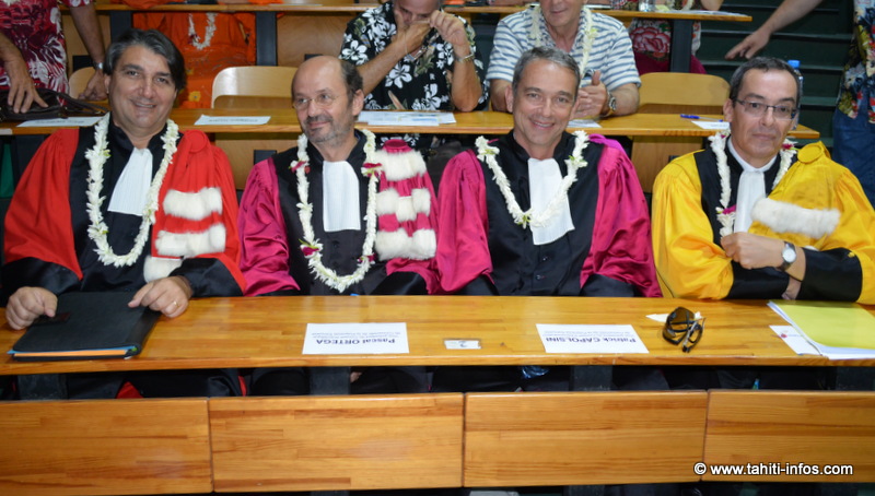 Eric Conte et les directeurs de l'UPF