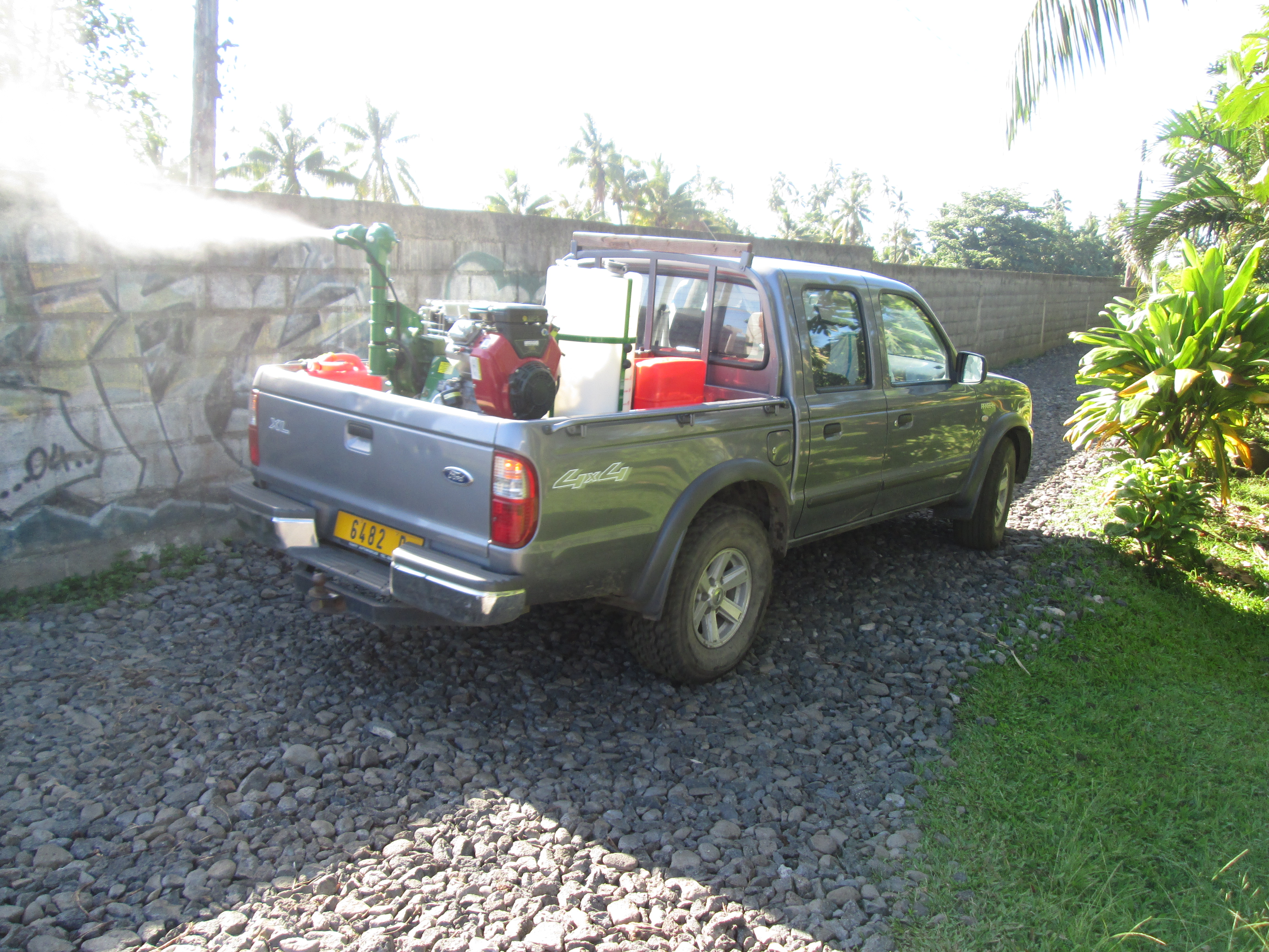 La pulvérisation a démarré aux alentours de 5H30 ce dimanche matin