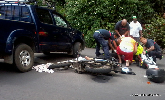 L'accident s'est produit à 13h30 à Paea.
