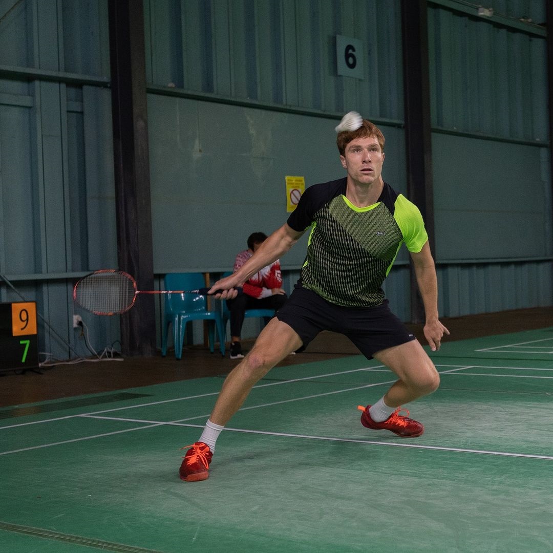 Plusieurs fois menés dans ses matchs en huitième et en quart de finale, Rémi Rossi a, à chaque fois, trouvé les ressources pour retourner ses adversaires. (Photo : Paul Foxall/Badminton Oceania)