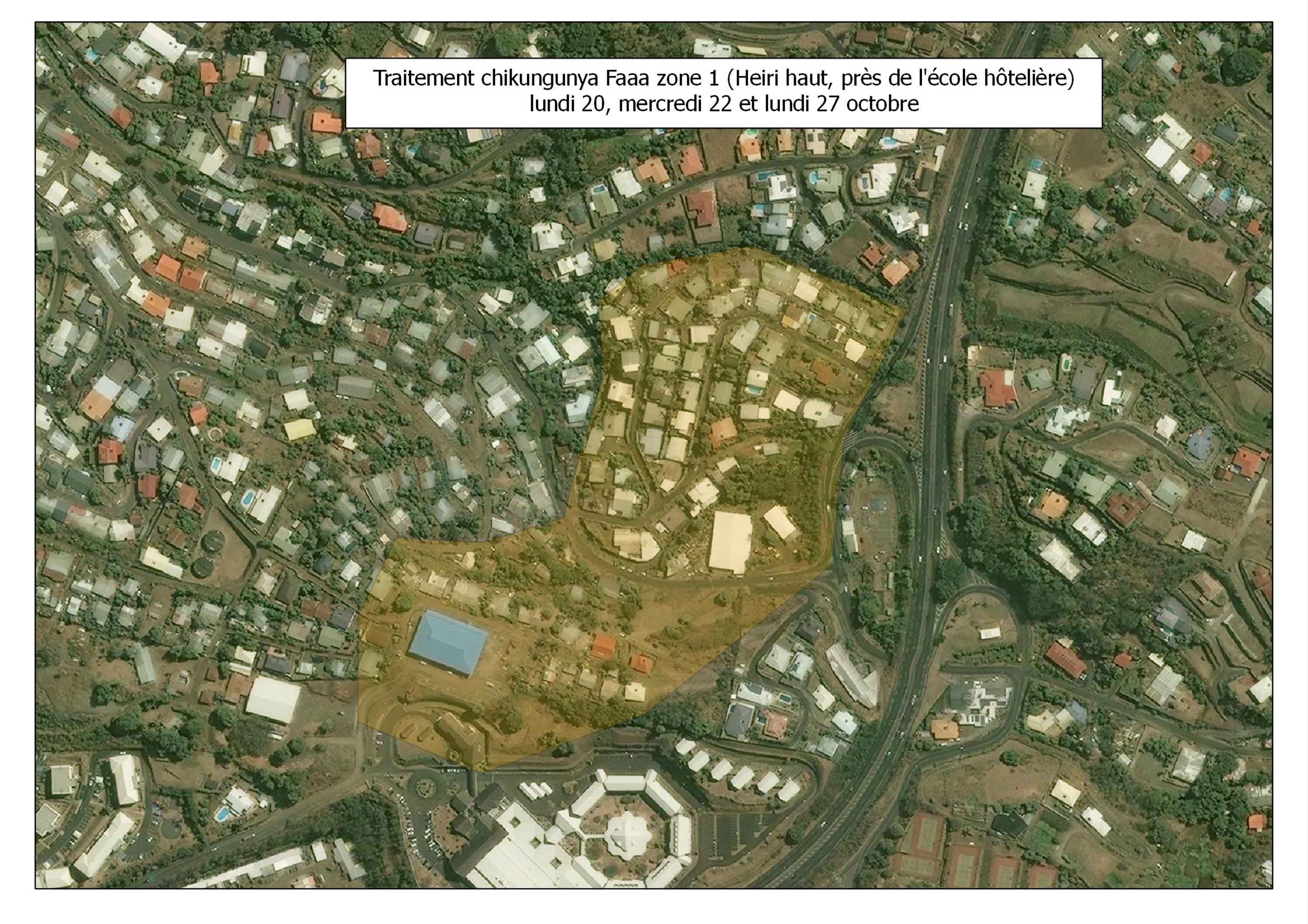 Programme et zone de démoustication dans le cadre de lutte contre le chikungunya