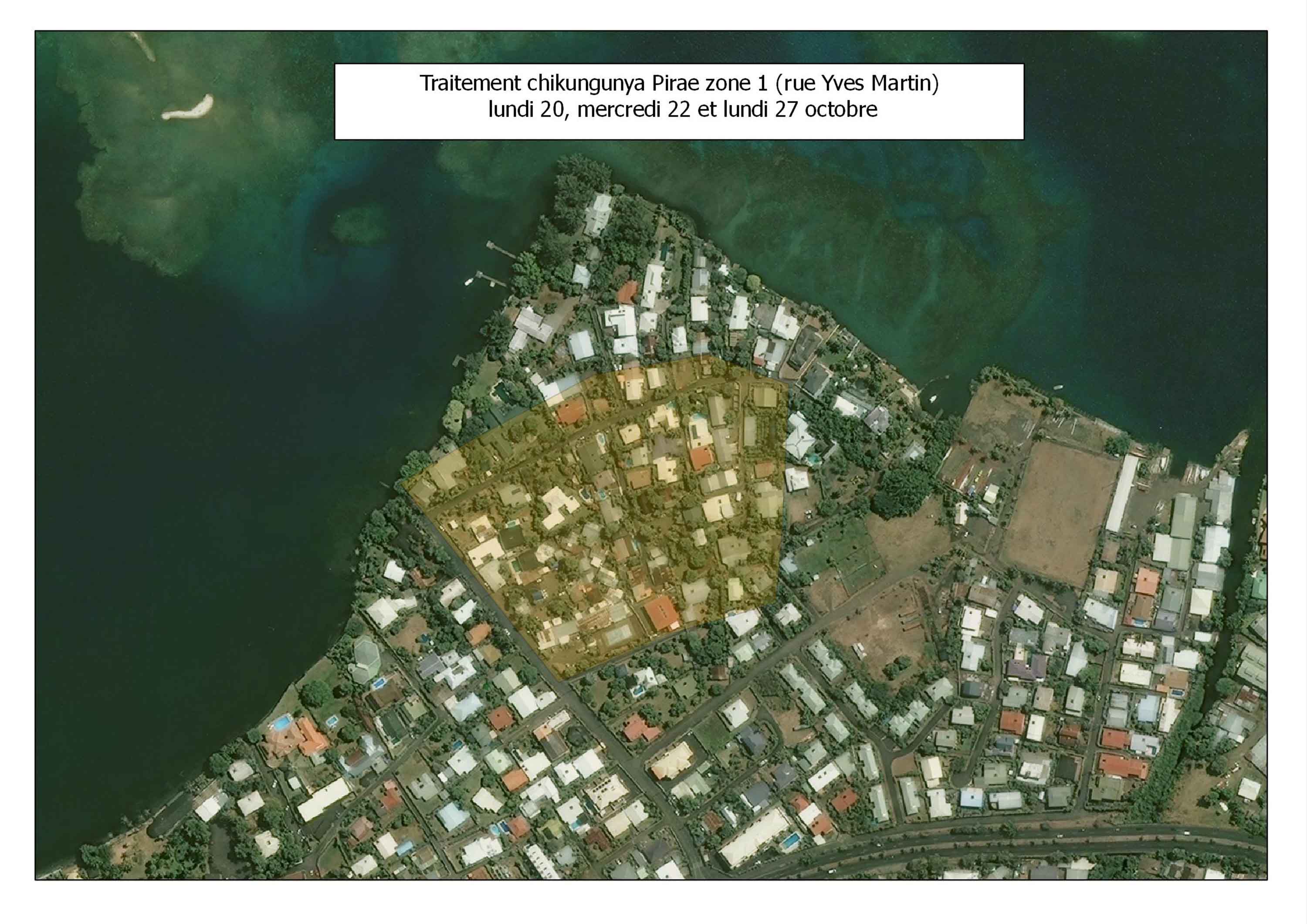 Programme et zone de démoustication dans le cadre de lutte contre le chikungunya
