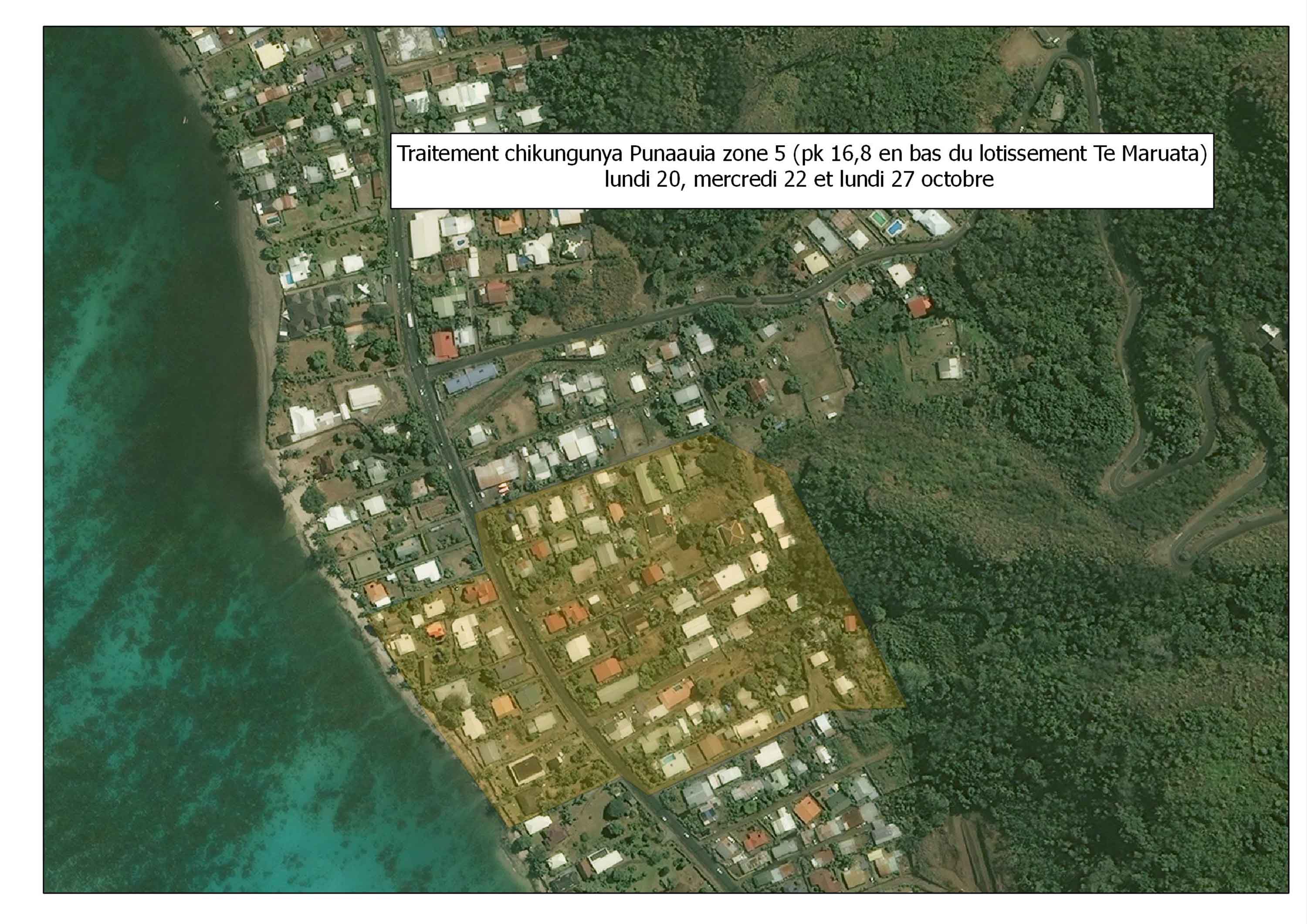 Programme et zone de démoustication dans le cadre de lutte contre le chikungunya