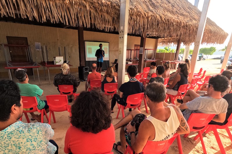 Mercredi, un état des lieux de la pêche lagonaire à Bora Bora a été présenté à Vaitape. ©Laurent Jindra