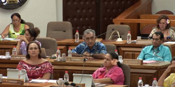 Le groupe UPLD ce jeudi à l'assemblée de Polynésie lors du vote du 4e collectif budgétaire 2014.