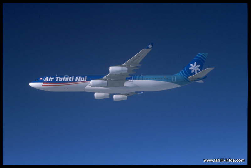 Un des cinq Airbus quadriréacteurs A340-300 de la flotte Air Tahiti Nui