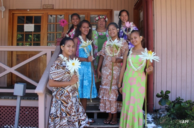 Le groupe Purotu no Taha'a a visité vendredi l'assemblée.