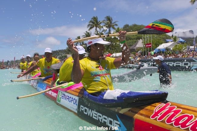 Edt franchit le ligne d'arrivée avec Heiva Paie le faoro d'Edt A