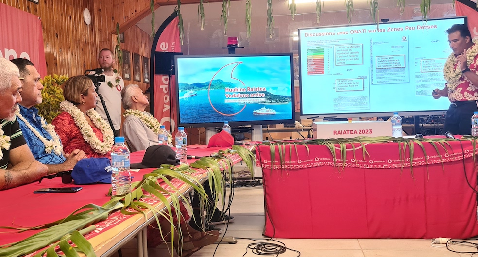 Vodafone assure le show pour lancer son réseau à Raiatea et Huahine