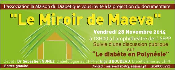 Projection d’un documentaire suivie d’une discussion publique sur le diabète en Polynésie
