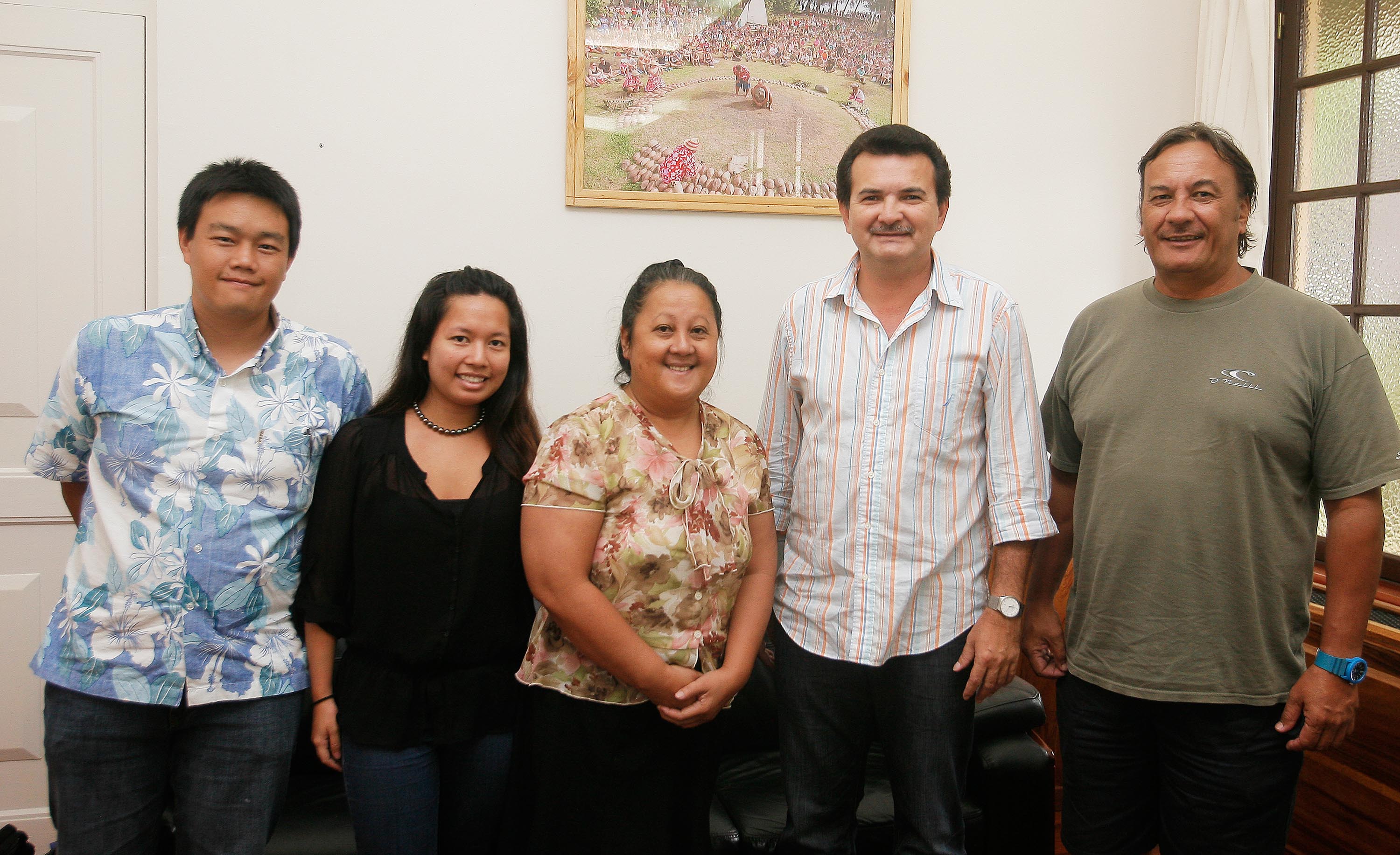 Le comité organisateur de la pétanque reçu par René Temeharo