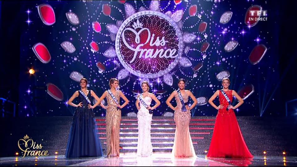 Les cinq finalistes de Miss France 2015, samedi 6 décembre à Orléans