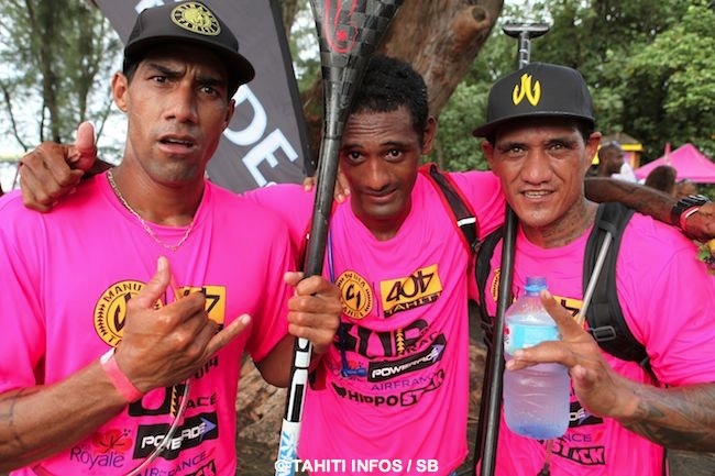 Georges Cronstaedt, Niuhiti BUillard et Bruno Tauhiro, trois grand champions