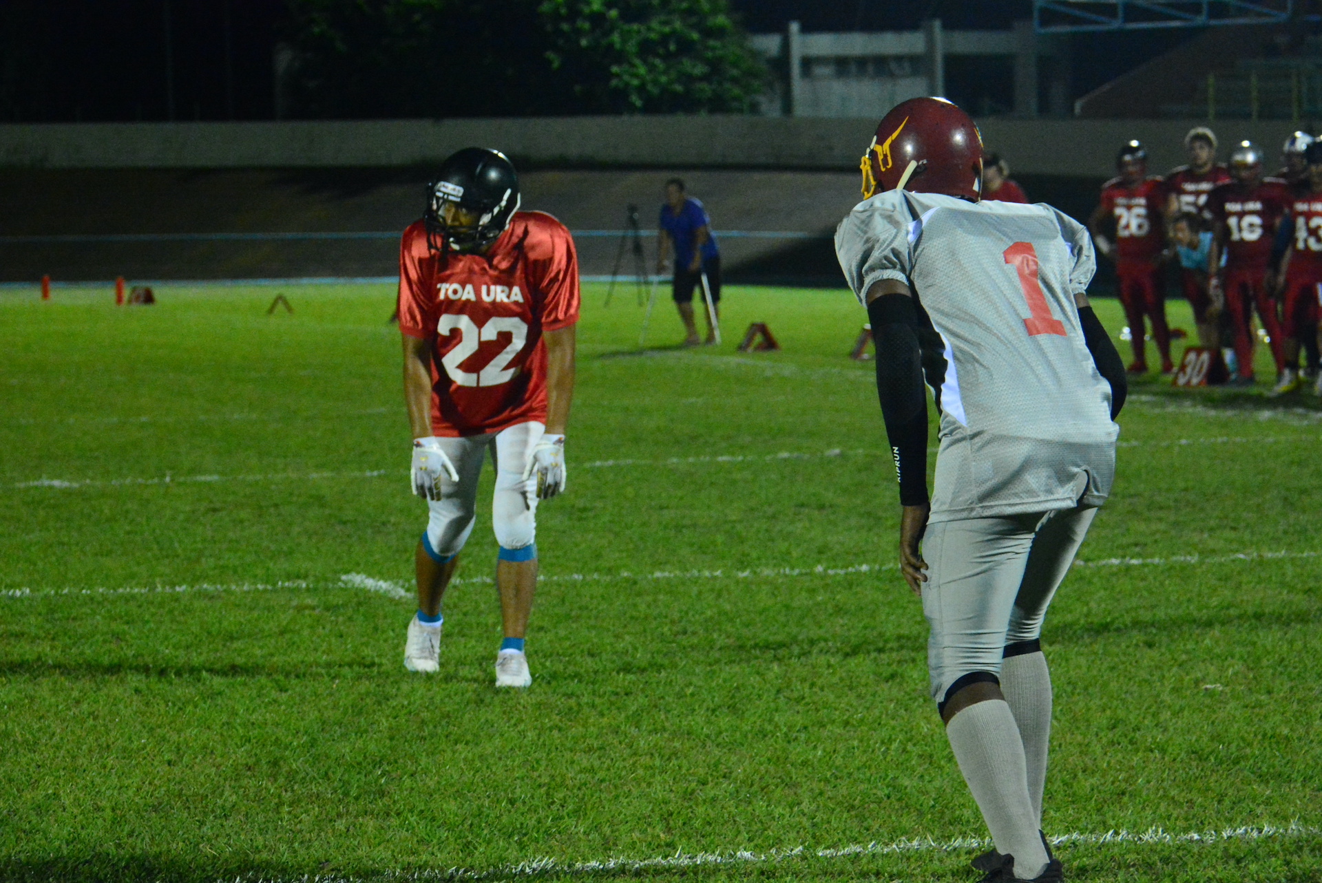 Nanaia Putoru (numéro 22), connu aussi pour ses qualités au crossfit, a inscrit le premier touchdown de la rencontre.