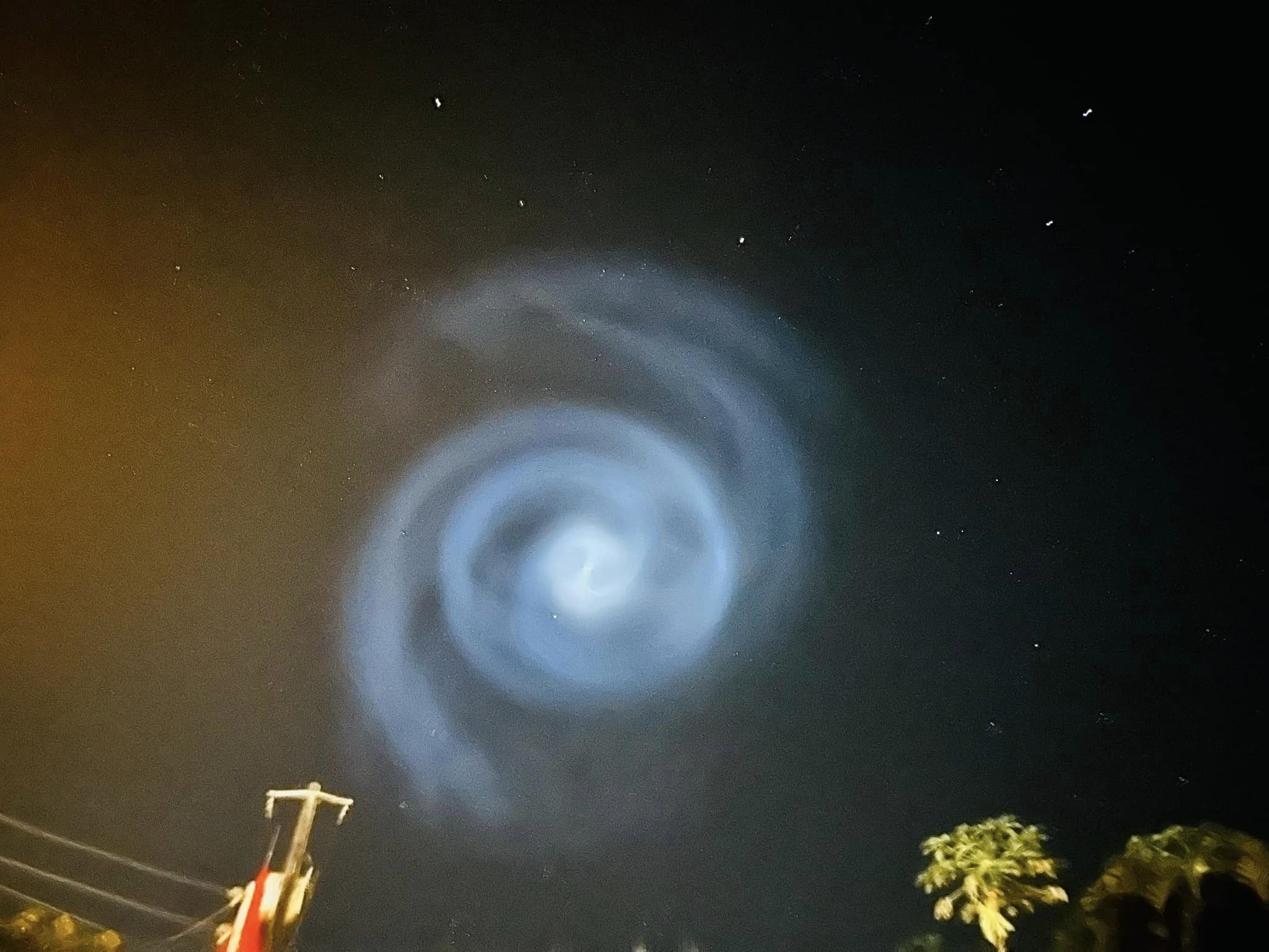 Etrange spirale dans le ciel