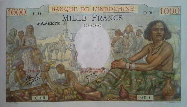 Le recto (ci-dessus) est consacré à Djibouti et le verso (ci-dessous) au Pacifique.