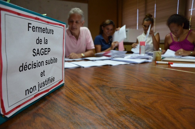 Le 24 janvier 2012, les 37 salariés de la Sagep manifestaient devant les locaux de la direction des affaires foncières. Ils venaient d'apprendre que leur employeur allait être démantelé et qu'une moitié des salariés seraient licenciés.
