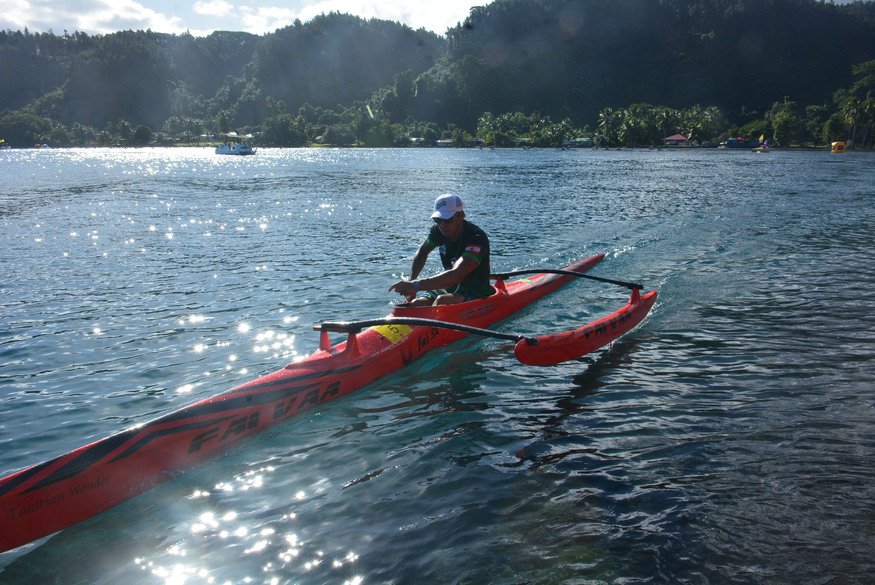 Malade lors de la première étape à Moorea, Revi Thon Sing a fait seul la course en tête ce samedi pendant près de deux heures.