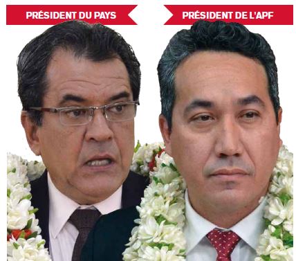 Edouard Fritch, Président de la Polynésie et 1ère institution perçoit une indemnité mensuelle de 378 100  francs ( brut) et Marcel Tuhiani, président de l'Assemblée, 3ème institution touche une indemnité mensuelle de 848 815 Francs (brut)