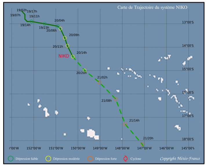 « Niko » pourrait devenir une « dépression tropicale forte »