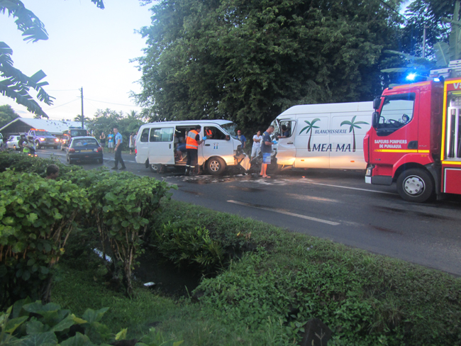 Accident : choc frontal ce matin à Paea (MàJ)