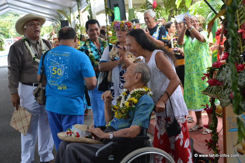 Alfred Helme, ancien maire de Faa'a, a chanté avec la chorale