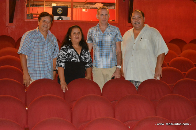Les organisateurs du concours Tahiti Comedy Show avec l'UPJ et la Maison de la culture.