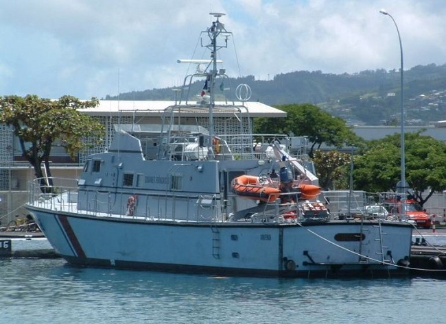 Le patrouilleur Arafenua, ici à Tahiti, s'est échouée début juin 2014 sur le récif de l'atoll de Tikei, à 582 km au nord-est de Tahiti.