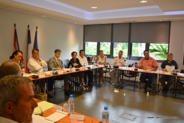 Près de 35 personnes dont le haut-commissaire, le président du Pays, les ministres de l'Education et du travail, de hauts fonctionnaires, le président du syndicat des communes de Polynésie française, le président de l'Université, des responsables du RSMA, de la protection civile et de différentes associations étaient réunies ce jeudi matin au haut-commissariat pour signer ces agréments et conventions sur le service civique.