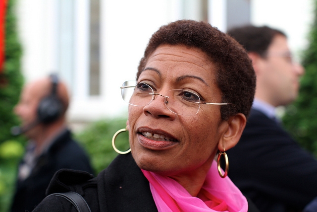 George Pau Langevin dimanche, lors de sa visite au salon de la gastronomie des Outremer à Paris