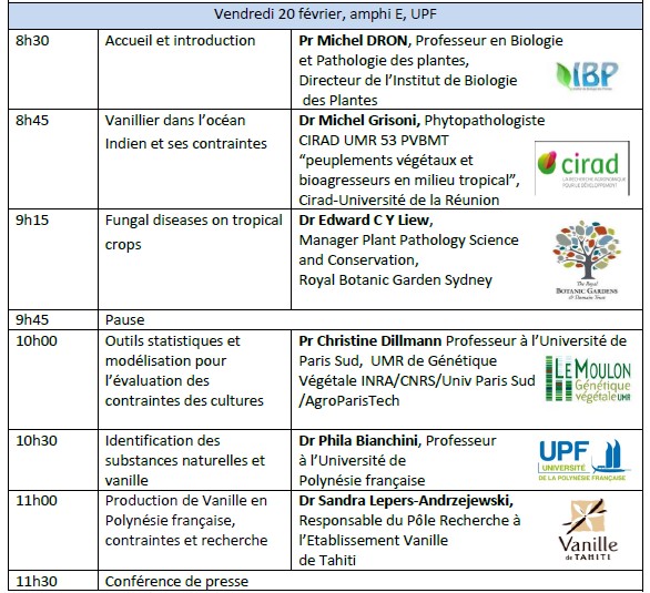 Soutenance de thèse à l'UPF : "Emergence de la fusariose sur Vanilla tahitensis : inventaire et déterminisme épidémiologique"