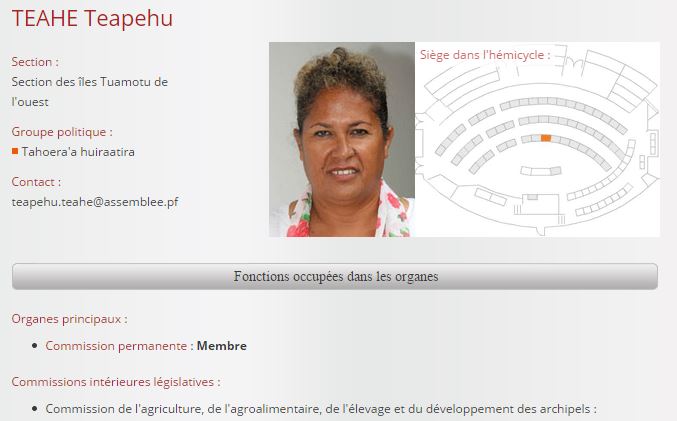 Tahoera’a : elle découvre sa candidature aux sénatoriales, le lendemain