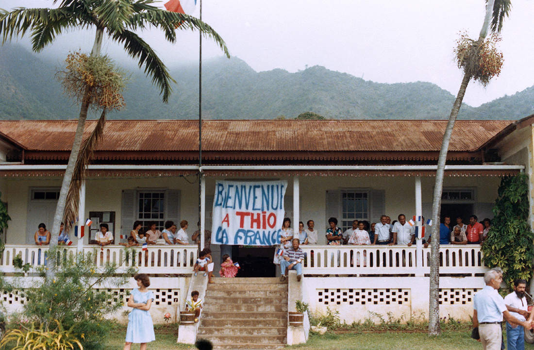 Photo datant de 1986 de la commune de Thio. Crédit REMY MOYEN / AFP