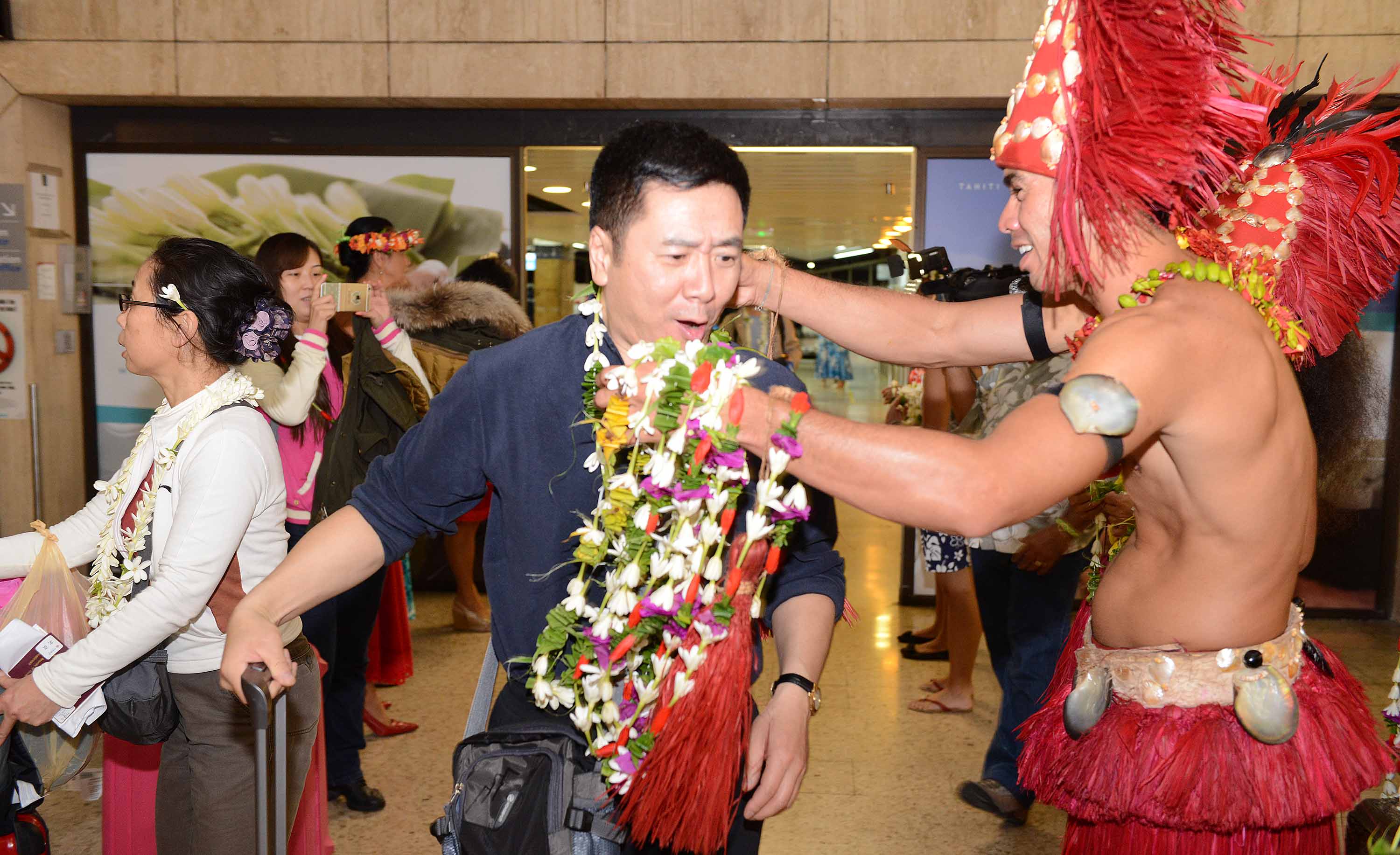 Arrivée d’un charter chinois reliant directement Pékin à Papeete